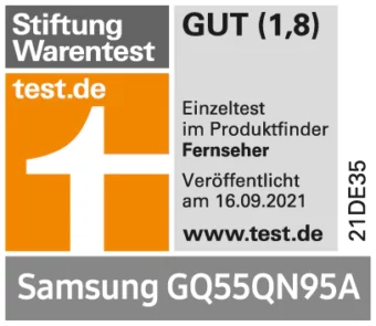 Samsung Neo QLED QN95A: Qualitätsurteil Gut im Test 
