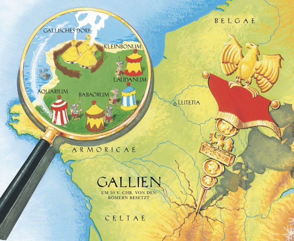 Astérix y Obélix películas el mapa de la aldea gala